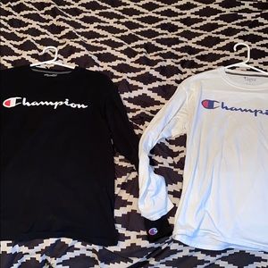 Champion Long Sleeve shirt x2